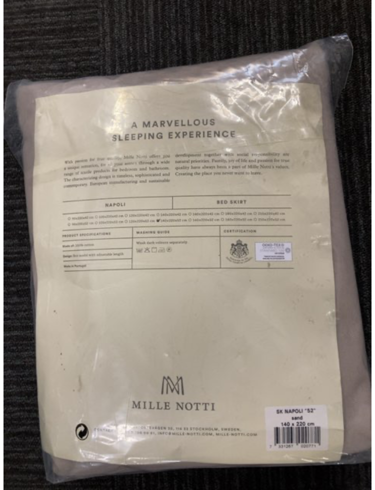 Sengeskørt Mille Notti